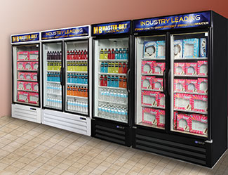 Glass door merchandisers are one of the best ways to showcase refrigerated products.